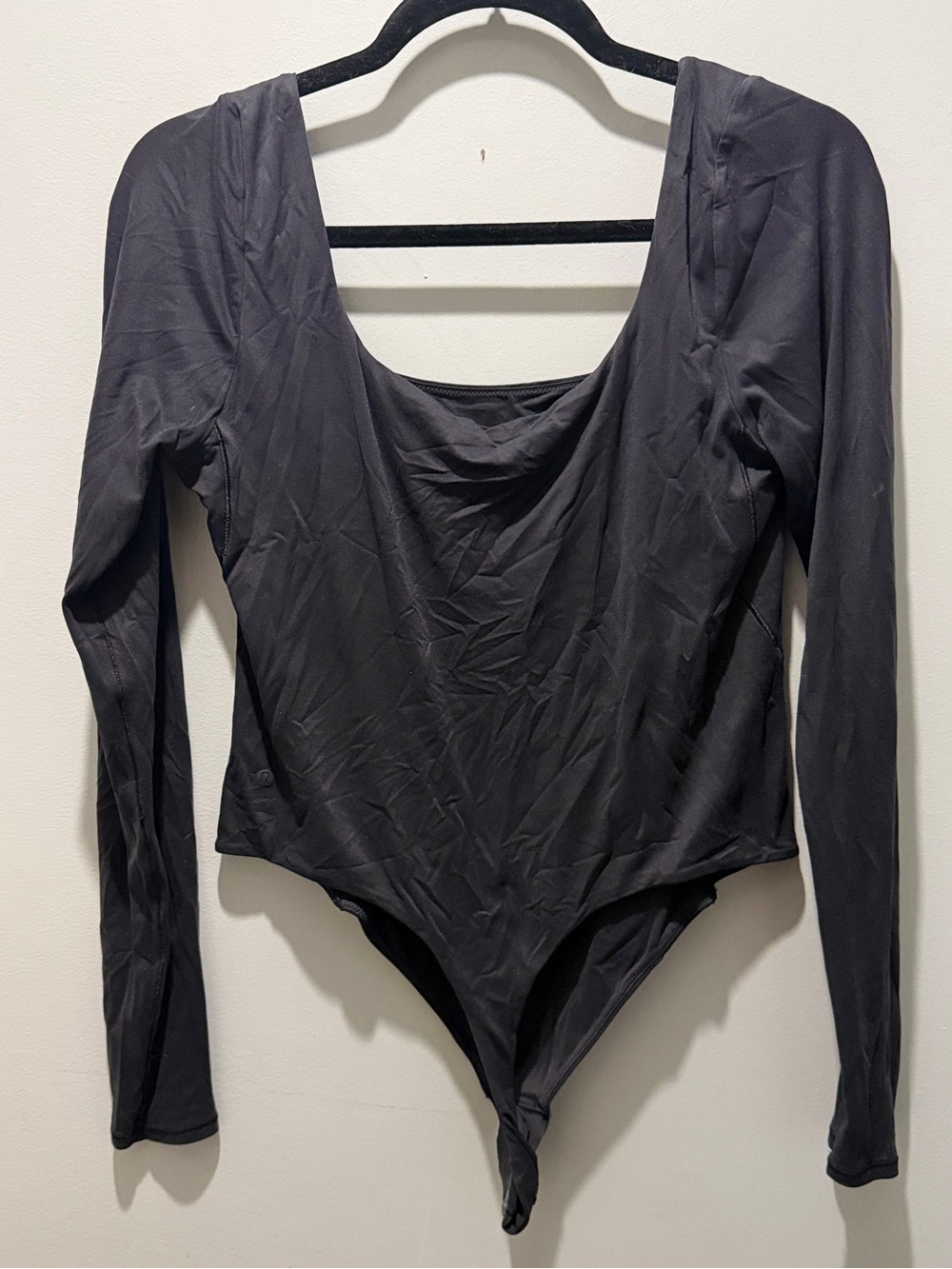 Lululemon Wundermost Ultra-Soft Nulu Scoop-Neck Long-Sleeve Bodysuit - Black - Picture 7 of 7